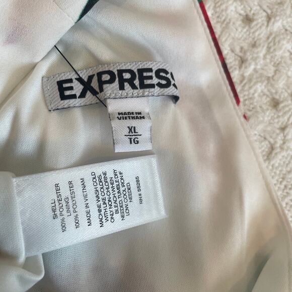 Express XL halter asymmetrical sleeveless floral dress D3 2861 - Picture 3 of 9